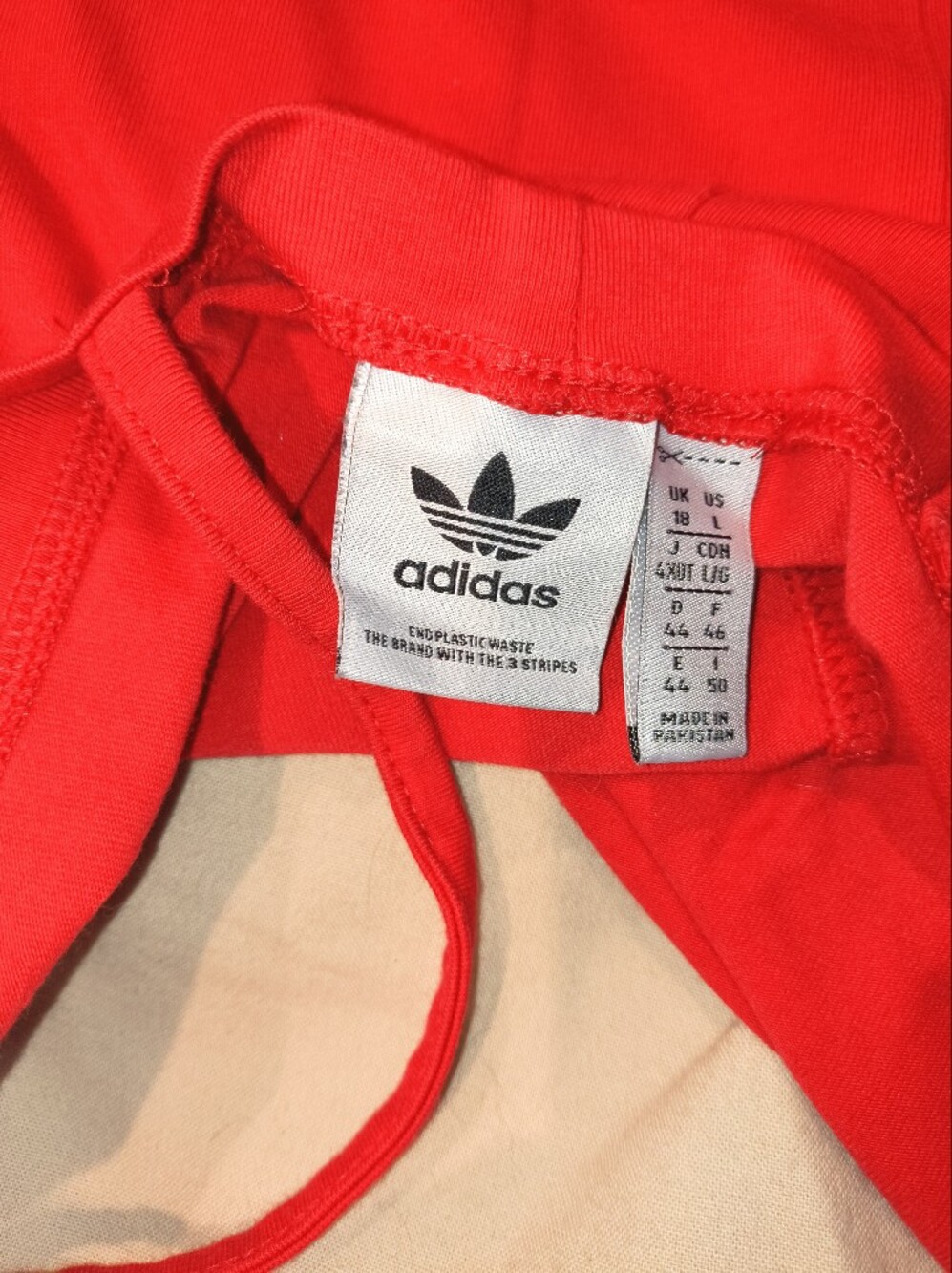 L Adidas Red Slim Racerback Dress with White Stripes - Picture 3 of 3